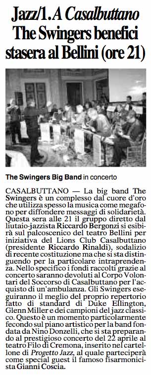 03 aprile 2004 - The Swingers Big Band