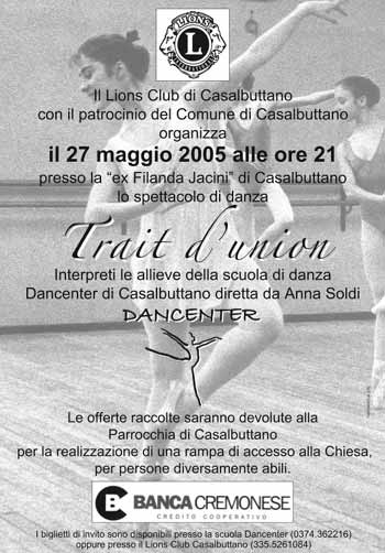 27 maggio 2005 - Saggio di danza "Trait d'union"