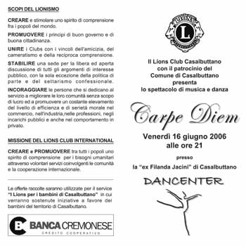 16 giugno 2006 - Saggio di danza "Carpe diem"