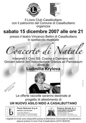 15 dicembre 2007 - Concerto di Natale "Note di Natale"