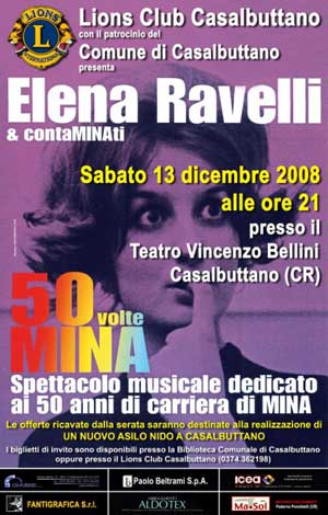 13 dicembre 2008 - Concerto di Natale "50 volte MINA"