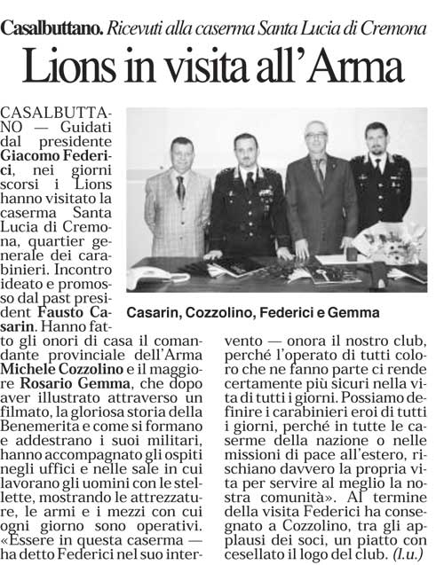 29 maggio 2009 - "Carabinieri: una serata in caserma"